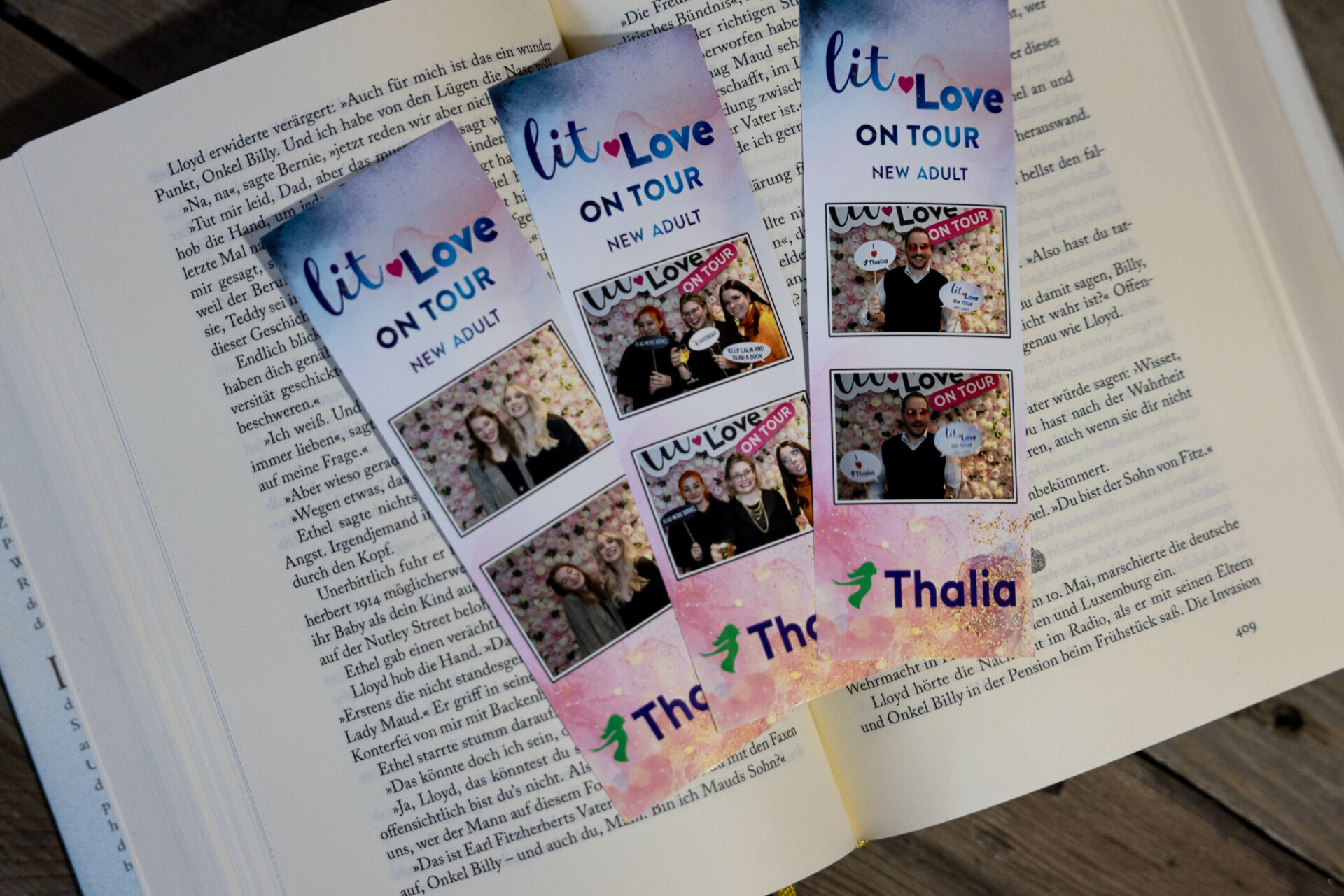 personalisiertes Lesezeichen Buchlesung