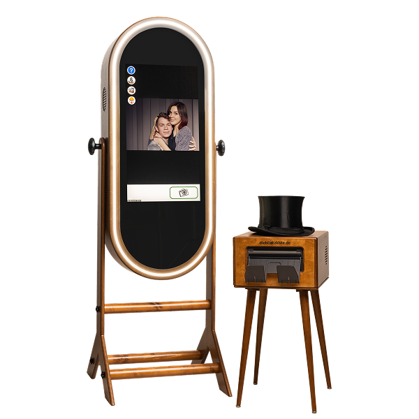 Nostalgie Spiegel Fotobox mit Drucker